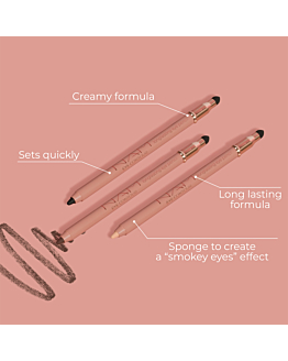 NAM Precyzyjna kredka do oczu z gąbeczką Eye Contour Longlasting Eyepencil 1 Nude