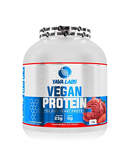 Yava Labs Vegan Protein Białko wegańskie smak lody truskawkowe