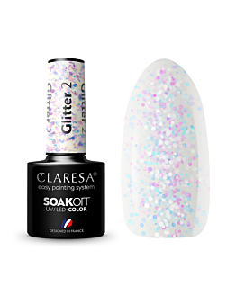 Claresa Soak Off UV/LED Glitter lakier hybrydowy 2, 5g