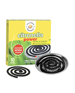 La Casa de los Aromas Citronella spirala z podstawką metalową Trawa Cytrynowa 10szt