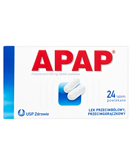 Apap 500 mg 24 Tabletek powlekanych
