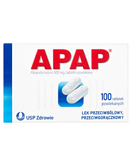 Apap 500 mg 100 Tabletek powlekanych