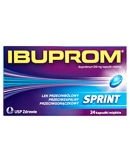 Ibuprom Sprint Caps 200mg Kapsułki przeciwbólowe, 24 kaps.