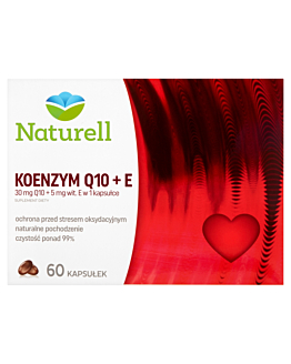 Naturell Koenzym Q10 + Witamina E, Kapsułki
