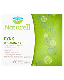 Naturell Cynk Organiczny + C, Tabletki