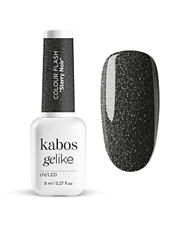 Kabos Gelike FLASH CRUSH Lakier hybrydowy do paznokci, Flash Starry Noir 8 ml