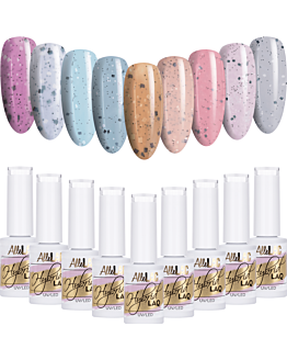 AlleLac Zestaw Fizzy Cocktails 9x5 g Lakier Hybrydowy Do Paznokci 9w1
