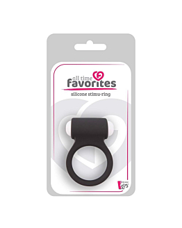 Dream Toys All Time Favorites Silicone Stimu-Ring silikonowy pierścień na penisa Black