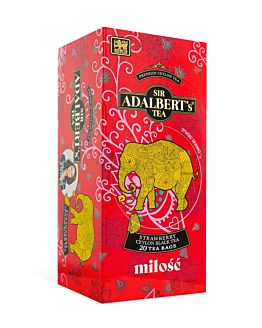 Adalberts Ceylon Black Tea Strawberry Miłość - herbata 20 x 2 g