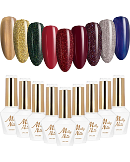 MollyNails Story Time Zestaw 9 Lakierów Hybrydowych Do Paznokci 8g