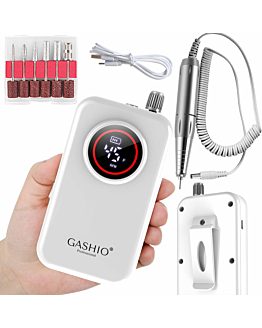 Gashio Frezarka do Paznokci Bezprzewodowa 50 W z Zestawem Frezów 45,000rpm USB C