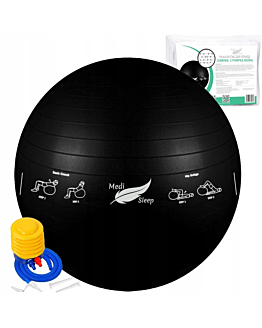 Medi Sleep piłka rehabilitacyjna gimnastyczna do ćwiczeń trening fitness z pompką 65 cm