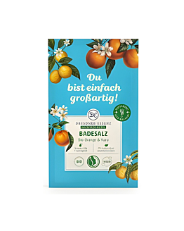 Dresdner Essenz Bio-Pomarańcza i Yuzu Sól do kąpieli, zestaw 2x 60 g