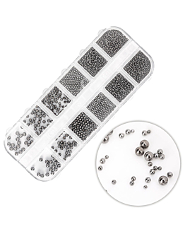 MollyNails Kasetka Z Ozdobami Bulion Czarny Black 1000 szt