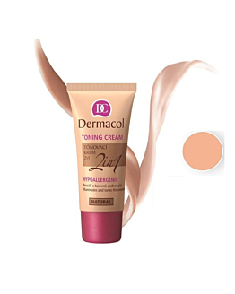 Dermacol Toning Cream 2in1 Hypoallergenic krem nawilżający i podkład do twarzy Natural, 30ml