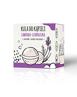 Słomiana Pracownia Kula do kąpieli lawenda - czarnuszka