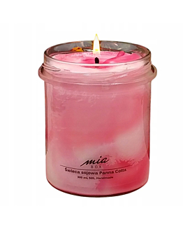 Miabox Marmurkowa świeca sojowa Malina Panna Cotta a'240g
