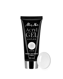 MollyNails Akrylożel Żel Budujący Do Przedłużania Paznokci Clear 30 ml