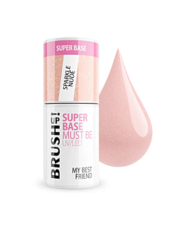 BrushUp! Super Base baza hybrydowa do paznokci Sparkle Nude, 5g