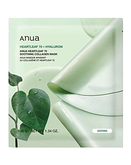 Anua Heartleaf 70 Soothing Collagen Mask, kojąca maska w płachcie, 38 g