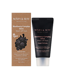 Mary&May Blackberry Complex Glow Wash off Pack 30 g - Rozjaśniająco-ujędrniająca maseczka do twarzy