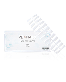 PB Nails Nail Tips Square - tipsy tunelowe 504 szt.