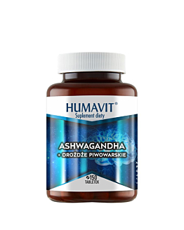 Humavit Ashwagandha + Drożdże Piwowarskie, 150 tabletek