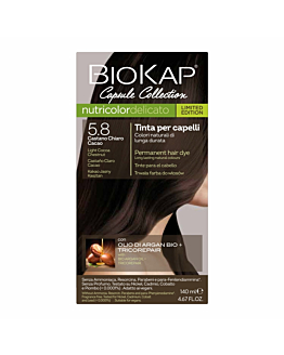 Biokap Delicato farba do włosów 5.8 Kakao Jasny Kasztan, 140 ml