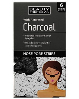Beauty Formulas Oczyszczające paski na nos z aktywnym węglem