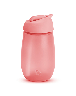 Munchkin Kubek niekapek z otwieraną słomką, różowy, 296 ml