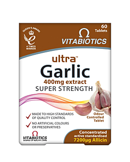 Vitabiotics Ultra Garlic Czosnek Bez Zapachu Tabletki, 60 szt.