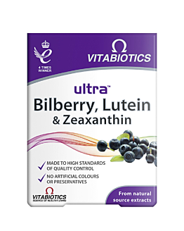 Vitabiotics Ultra Bilberry Lutein & Zeaxanthin, tabletki
