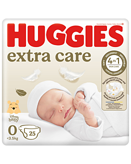 Huggies Extra Care 0+ pieluchy dla dzieci 25 szt.