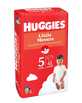 Huggies Little Movers Pieluchy dla dzieci 5 42 szt.