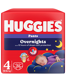 Huggies  Pieluchomajtki Overnight Lullaby 4, 9-14 kg, 26 szt.