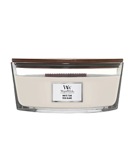 Woodwick Core White Teak, Świeca elipsa
