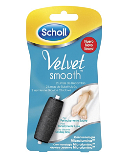 Scholl Velvet Smooth drobnoziarniste głowice obrotowe z kryształkami diamentu, 2 szt.