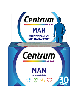 Centrum Man, zestaw witamin i minerałów, 30 tabletek