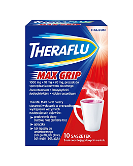 Theraflu Max Grip Lek na objawy przeziębienia i grypy Saszetki