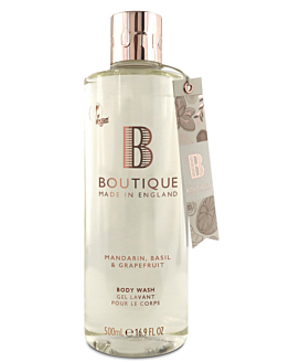 Boutique England Płyn do mycia ciała Mandarynka, Bazylia i Grejpfrut 500 ml
