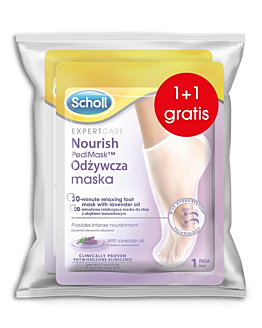 Scholl Expert Care PediMask Maska do stóp z Olejkiem Lawendowym 1+1 Gratis (2 Pary) 