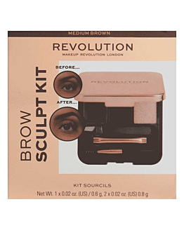 MAKEUP REVOLUTION Brow Sculpt Kit Zestaw do stylizacji brwi Medium 2,4g