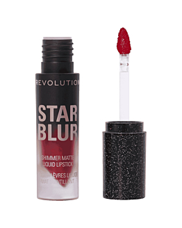 MAKEUP REVOLUTION Star Blur Shimmer Matte Liquid Lip Rossetto per labbra, Scarlet Ruby