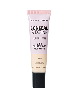 Makeup Revolution Conceal & Define Soft Matte Tube Foundation Podkład do twarzy, F0.2N 