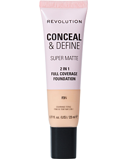 Makeup Revolution Conceal & Define Soft Matte Tube Foundation Podkład do twarzy F3N, 23 ml