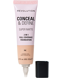Makeup Revolution Conceal & Define Soft Matte Tube Foundation Podkład do twarzy F4C, 23 ml