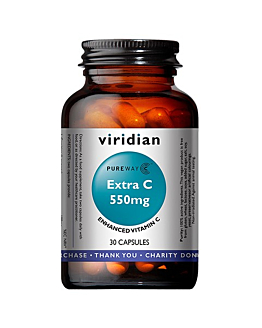 Viridian Ekstra C 550 g, Suplement diety z witaminą C, Kapsułki