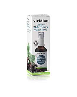 Viridian, Ekologiczny spray do gardła z czarnym bzem, miodem manuka i prawoślazem