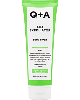 Q+A Exfoliator AHA -Wygładzający peeling do ciała z kwasami, 250 ml