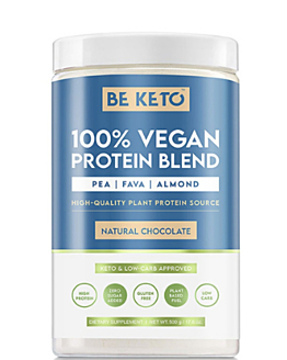 BeKeto Wegańskie Białko Smak Naturalna Czekolada, proszek 500 g